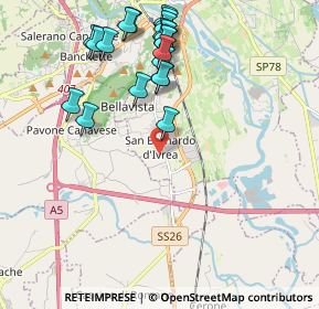 Mappa Cantone Burzio, 10015 Ivrea TO, Italia (2.2145)