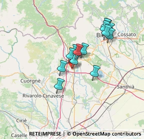 Mappa Cantone Burzio, 10015 Ivrea TO, Italia (11.71857)