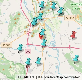 Mappa Cantone Burzio, 10015 Ivrea TO, Italia (4.51071)