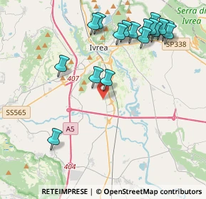 Mappa Cantone Burzio, 10015 Ivrea TO, Italia (4.67529)