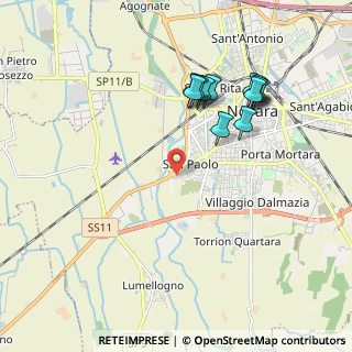 Mappa Strada della Crocetta, 28100 Novara NO, Italia (1.95417)