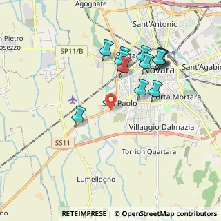 Mappa Strada della Crocetta, 28100 Novara NO, Italia (1.84923)