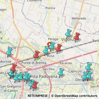 Mappa Via Pio XII civ, 35010 Vigonza PD, Italia (3.0605)