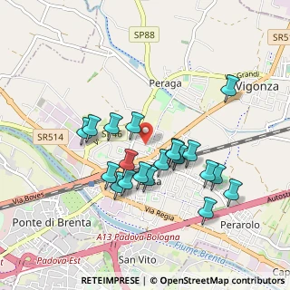 Mappa Via Pio XII civ, 35010 Vigonza PD, Italia (0.835)