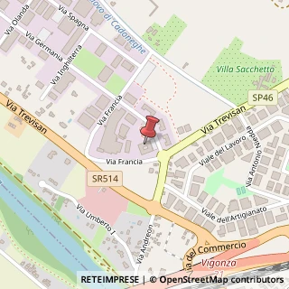 Mappa Via Germania, 7, 35010 Vigonza, Padova (Veneto)