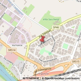 Mappa Viale del Lavoro, 30, 35010 Vigonza, Padova (Veneto)