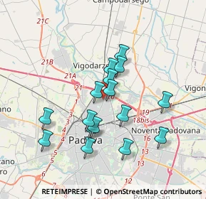 Mappa Via Jacopo da Ponte, 35133 Padova PD, Italia (3.14063)