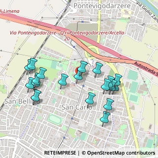 Mappa Via Jacopo da Ponte, 35133 Padova PD, Italia (0.5)