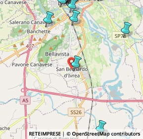 Mappa Via Canton Mussano, 10015 Ivrea TO, Italia (3.299)