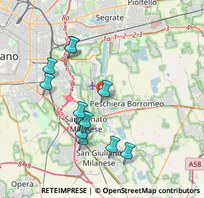 Mappa Via Enrico Toti, 20068 Peschiera Borromeo MI, Italia (3.675)