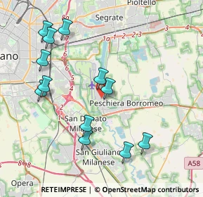 Mappa Via Enrico Toti, 20068 Peschiera Borromeo MI, Italia (4.22917)