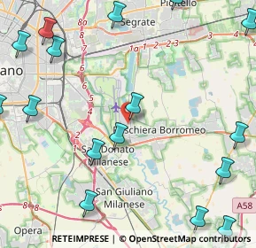 Mappa Via Enrico Toti, 20068 Peschiera Borromeo MI, Italia (6.7255)