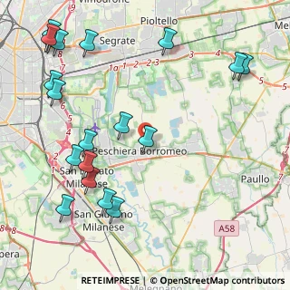 Mappa Via Gabriele D'Annunzio, 20068 Peschiera Borromeo MI, Italia (5.51158)
