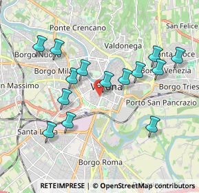 Mappa Via Della Valverde 9 II, 37122 Verona VR, Italia (1.88571)