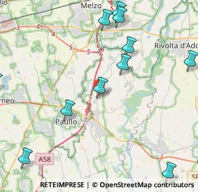 Mappa Via Alberico da Merlino, 26833 Merlino LO, Italia (6.14143)