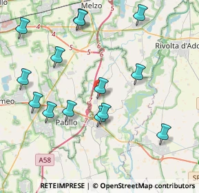 Mappa Via Alberico da Merlino, 26833 Merlino LO, Italia (4.45)