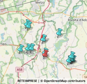 Mappa Via Alberico da Merlino, 26833 Merlino LO, Italia (4.17643)