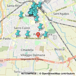 Mappa Via dei Tigli, 28100 Novara NO, Italia (1.209)