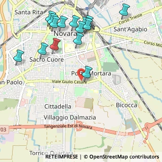 Mappa Viale Giulio Cesare, 28060 Novara NO, Italia (1.29467)