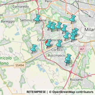 Mappa C.C. Porte di Milano, 20090 Cesano Boscone MI, Italia (3.69667)