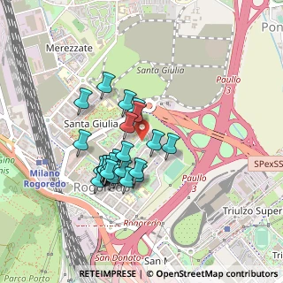 Mappa Via S. Venerio, 20138 Milano MI, Italia (0.35172)