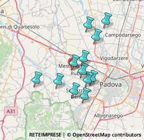 Mappa Via Michelangelo Buonarroti, 35035 Mestrino PD, Italia (5.84083)