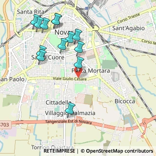 Mappa Via Tagliamento, 28100 Novara NO, Italia (1.14846)