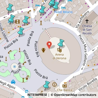 Mappa Piazza Brà, 37121 Verona VR, Italia (0.1295)