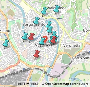 Mappa Piazza Brà, 37121 Verona VR, Italia (0.70643)