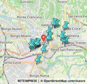 Mappa Piazza Brà, 37121 Verona VR, Italia (1.2525)