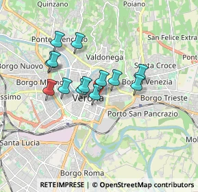 Mappa Via Leoncino, 37121 Verona VR, Italia (1.35846)
