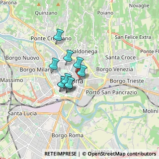 Mappa Via Leoncino, 37121 Verona VR, Italia (1.07727)