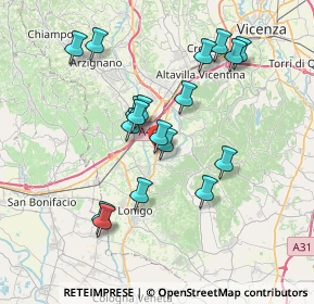 Mappa Via Giacomo Leopardi, 36040 Sarego VI, Italia (6.80611)