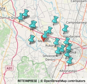 Mappa Via Terribile, 35035 Mestrino PD, Italia (7.26056)