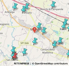 Mappa Via Terribile, 35035 Mestrino PD, Italia (3.0875)