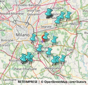 Mappa Via Fratelli Bandiera, 20080 Peschiera Borromeo MI, Italia (7.9055)