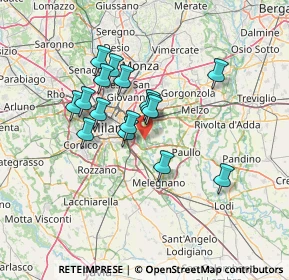 Mappa Via Fratelli Bandiera, 20080 Peschiera Borromeo MI, Italia (11.1375)