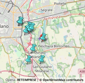 Mappa Via Fratelli Bandiera, 20080 Peschiera Borromeo MI, Italia (3.48727)
