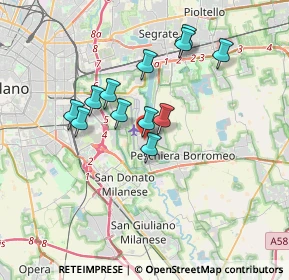 Mappa Via Fratelli Bandiera, 20080 Peschiera Borromeo MI, Italia (2.97583)