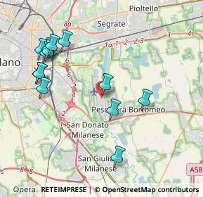 Mappa Via Fratelli Bandiera, 20080 Peschiera Borromeo MI, Italia (4.33769)