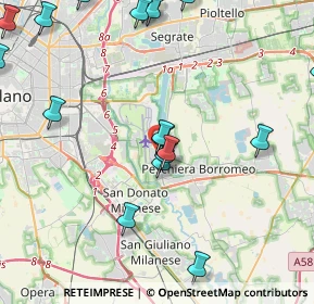 Mappa Via Fratelli Bandiera, 20080 Peschiera Borromeo MI, Italia (5.4805)