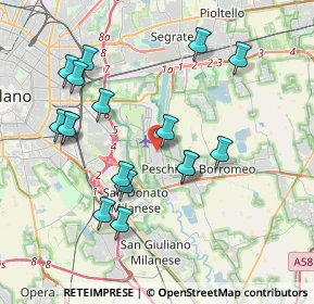 Mappa Via Fratelli Bandiera, 20080 Peschiera Borromeo MI, Italia (3.92176)