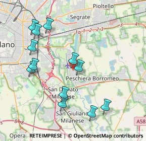 Mappa Via Fratelli Bandiera, 20080 Peschiera Borromeo MI, Italia (4.21167)