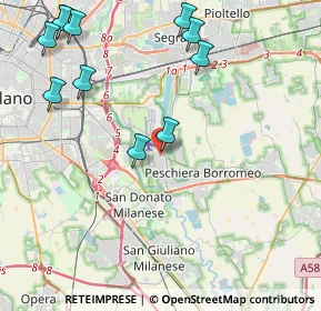Mappa Via Fratelli Bandiera, 20080 Peschiera Borromeo MI, Italia (5.13636)