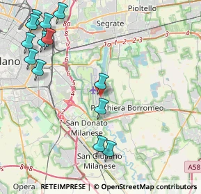 Mappa Via Fratelli Bandiera, 20080 Peschiera Borromeo MI, Italia (5.29077)