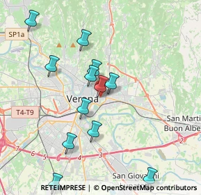 Mappa Via Cantarane, 37128 Verona VR, Italia (3.87667)