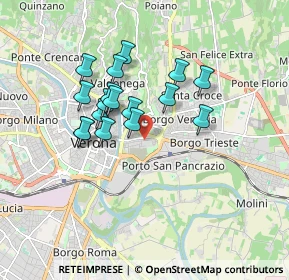 Mappa Via Cantarane, 37128 Verona VR, Italia (1.42882)