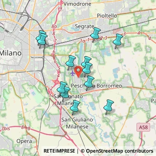 Mappa Via 4 Novembre, 20068 Peschiera Borromeo MI, Italia (3.36083)
