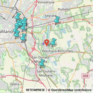 Mappa Via 4 Novembre, 20068 Peschiera Borromeo MI, Italia (5.16545)