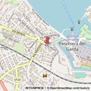 Mappa Via Milano, 29, 37019 Peschiera del Garda, Verona (Veneto)